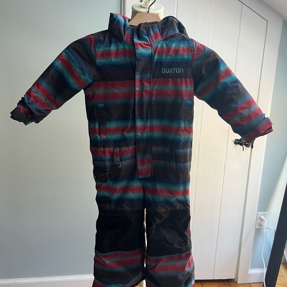 Burton Kids Striped Snowsuit - Black and Red